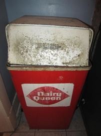 Vintage Dairy Queen trash can