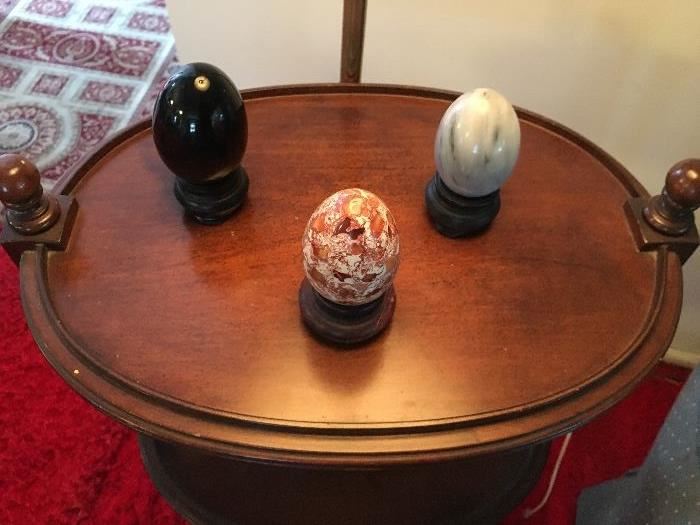 marble eggs..
