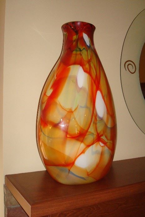 Blown glass vase,