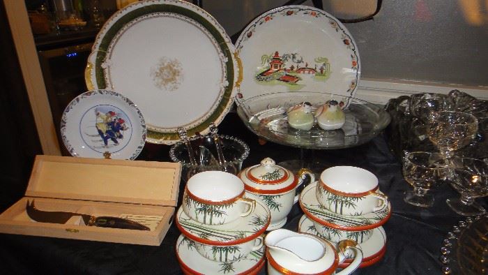 Platters, tea set, 