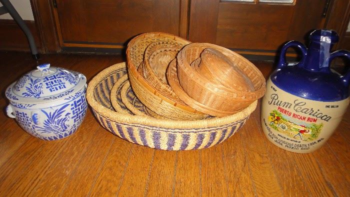 Baskets, pottery