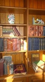 Antique and vintage leather bound books 