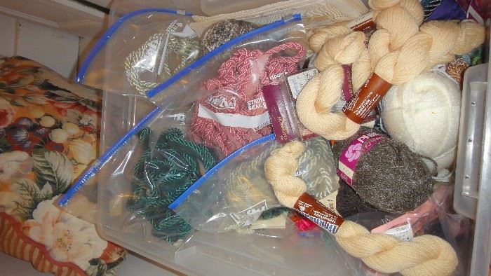 Yarns, craft supplies 