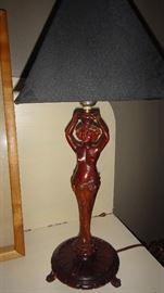 Art deco Wood Lamp