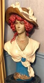 Vintage Chalkware Bust