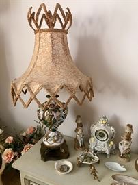 Vintage Capodimonte Lamp & More