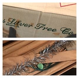 United States Silver Tree Co Tinsel Tree 