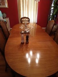 View of top of dining room table