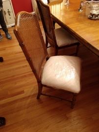 Cane back dining room chairs 
