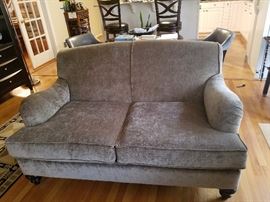 Beautiful neutral loveseat or small sofa