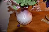 Cut Velvet diamond quilted satin Ewer Possibly Mt. Washington
