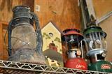Lanterns in the barn/garage