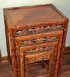 Carved oriental table set