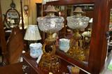 Cathedral lamp by U.S. Glass