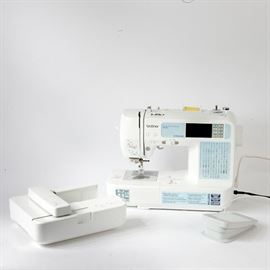 Brother SE-350 Sewing Machine: A Brother SE-350 Embroidery & Sewing Machine. Includes a wide variety of built-in embroidery designs featuring jam resistant drop-in top bobbin, 67 computerized stitches and smooth fabric feeding among other functions.