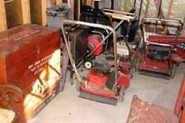 WWII Foot Lockers, Lawn Mowers