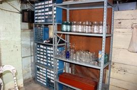 Ball Jars, parts Cabinets
