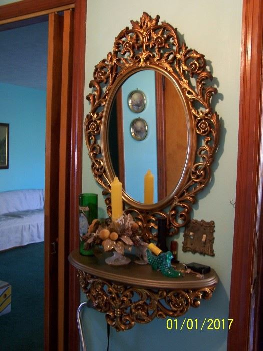 vintage Hall Self and Mirror