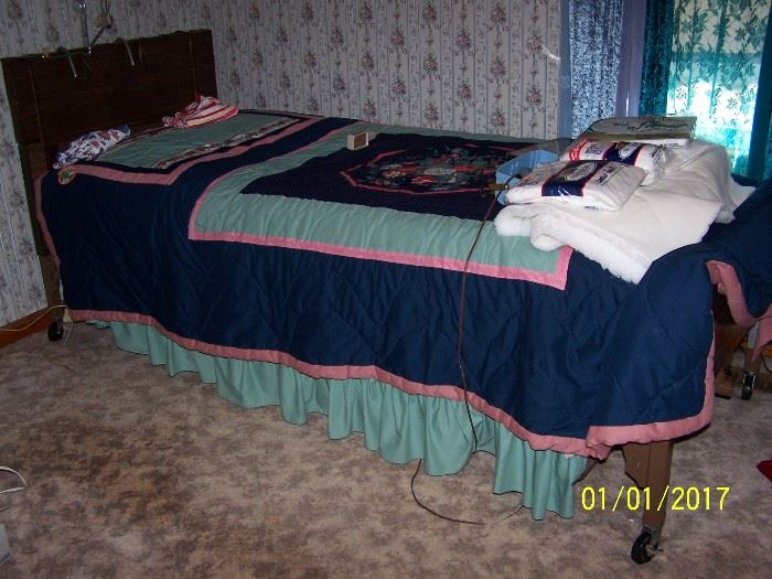 Hospital Bed,  linens