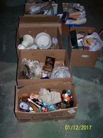 these are boxes of misc items for you to dig thru and pick out your choices. You'll find some good items here, in Basement