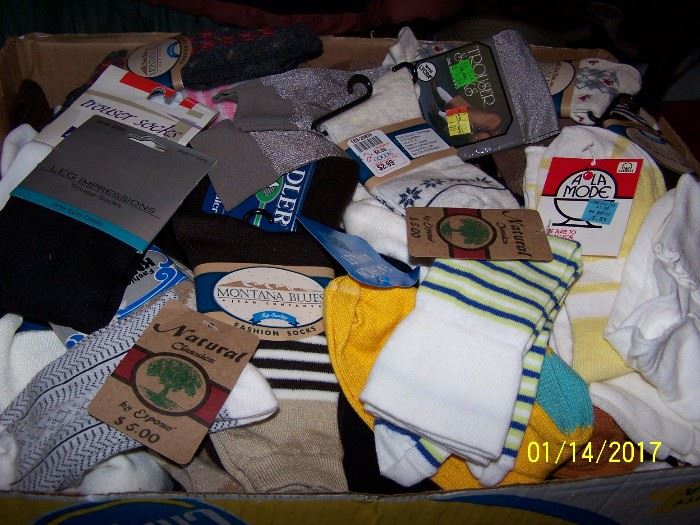 close up of the socks showing some of the labels