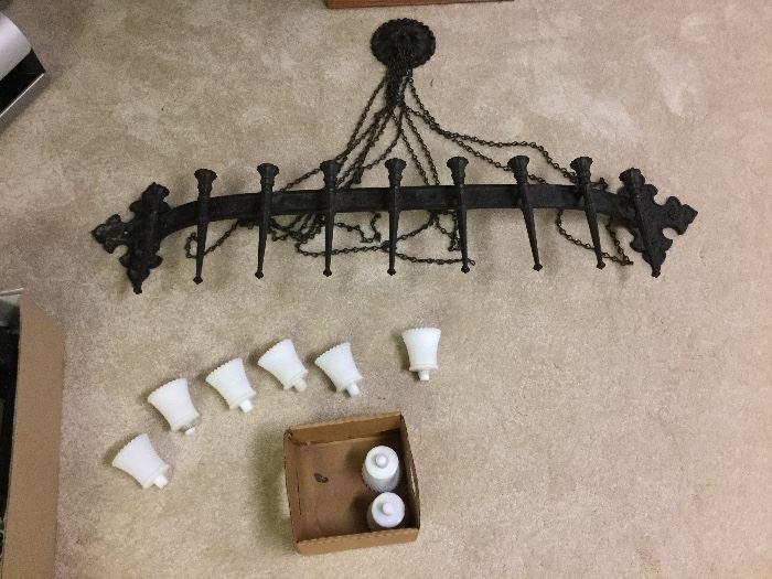 Gothic look 8 candle holder wall sconce