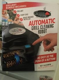 Grillbot automatic grill cleaning robot