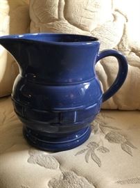 Longaberger 8" Blue pitcher