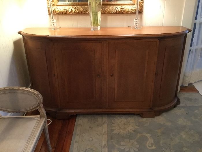 Large French style sideboard, opens to drawers and shelves on side cabinet