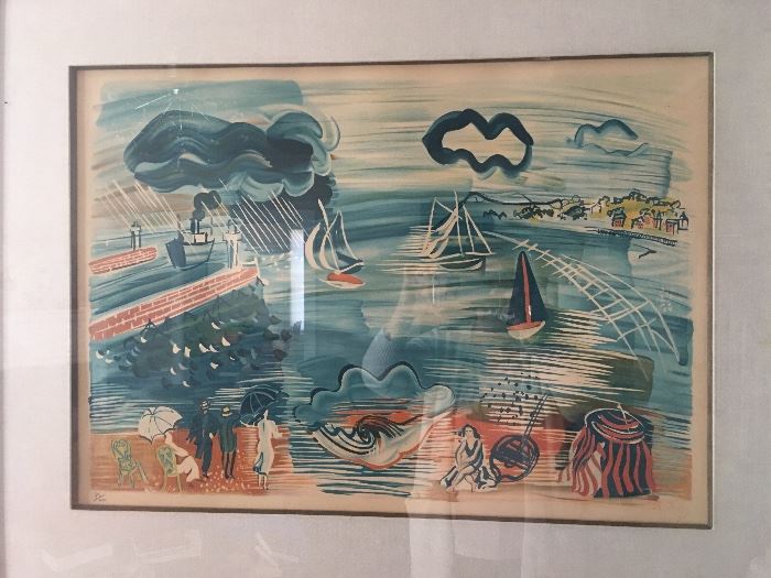 R. Dufy signed and numbered lithograph.
