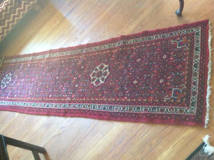 Perisan Hamadan Carpet Runner $ 800.00 (will not be reduced during sale) reserve established - make offers.
17 ' Long.
