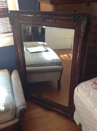Large Wood Framed Mirror $ 100.00