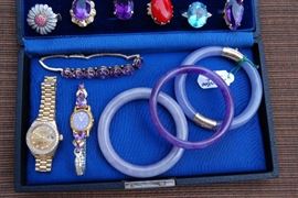 LAVENDER JADE BANGLE BRACELETS