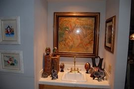 GEODES, VINTAGE MEXICAN PAPIER MACHE EGGS