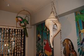 VINTAGE MEXICAN PAPER MACHE MACAWS, TOUCANS, COCKATIELS,