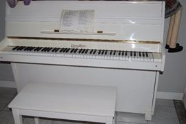 WHITE UPRIGHT PLAYER PIANO BY PIANODISC - PDS 128 -- Original cost was over $10,000