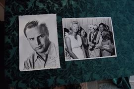 Carla talking with Marlon Brando