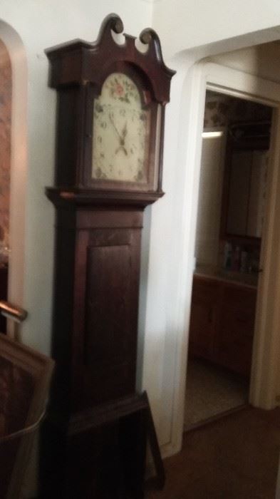 Wonderful  English grandfather clock. Needs a little fix up