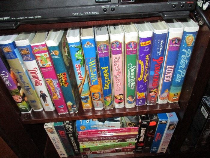 Big selection of Disney VHS.  Note that a few titles have sold.