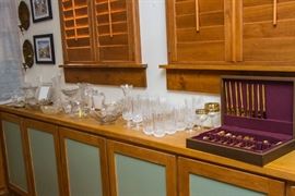 Cut Glass, Flatware, Crystal, Stemware, Art and Brass