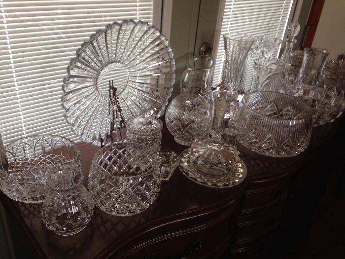 Crystal Serving Bowls, Pitchers and vases.  Priced from 4.50-60.00