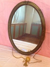 1920's Oval Gilt Mirror 29" x 20"  90.00