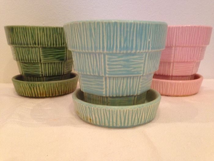 Vintage McCoy Pots.  3 available @ 7.50ea.