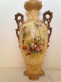 Victorian Porcelain 2 Handled Vase:  150.00