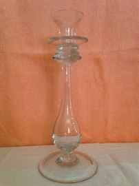 Tall Blown Glass Candle Stick:  75.00