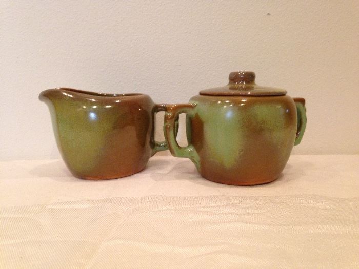 Frankoma Pottery:  Cream and Sugar:  15.00 pr.