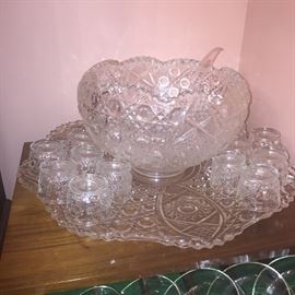 Glass punch bowl. Great for entertaining. 