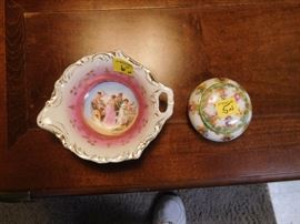 antique bowl and jar