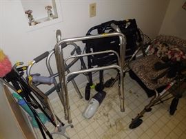 handicap equipment- canes,walkers, wheelchair
