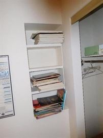 easy listening records in master bedroom